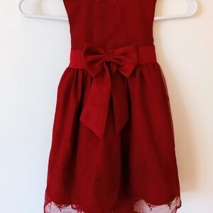 Charming Red Kids Dress with Bow 3T
